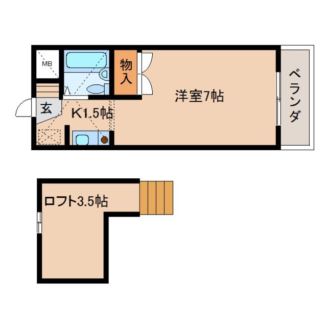 シティパレス２１佐保川ＰａｒｔVIIIの間取り