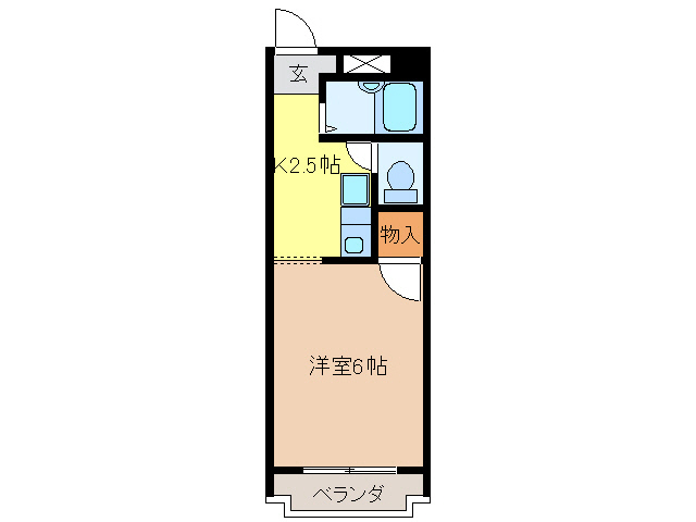 岐阜市深坂のマンションの間取り