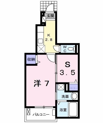 東京都武蔵村山市学園５（アパート）の賃貸物件の間取り