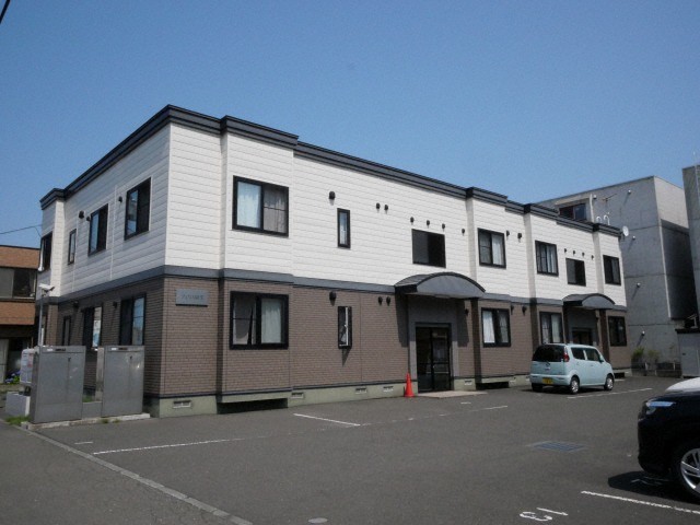 札幌市北区新琴似九条のアパートの建物外観
