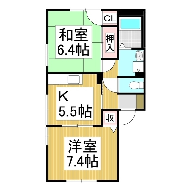 コンフォートハイツＢの間取り