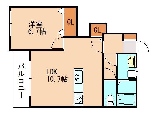 嘉麻市下山田のアパートの間取り