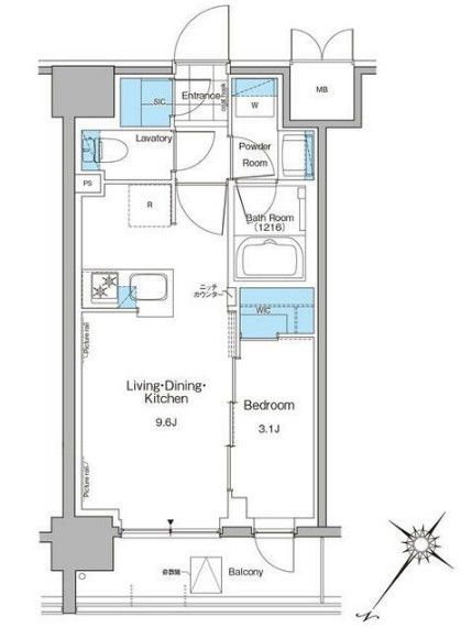 品川区西大井のマンションの間取り