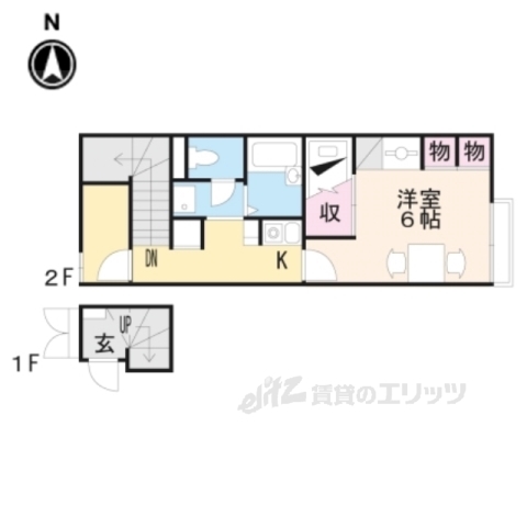 レオパレスナップシャンブルの間取り