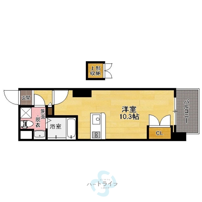 福岡市東区東浜のマンションの間取り