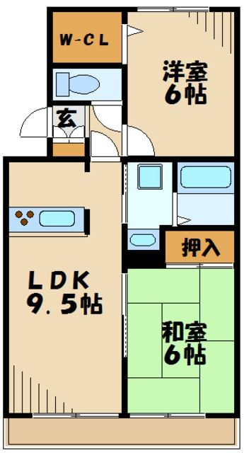 横浜市青葉区千草台のマンションの間取り