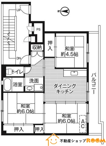 ビレッジハウス瀬高4号棟の間取り