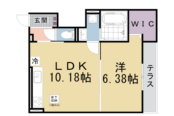 【大津市尾花川のアパートの間取り】