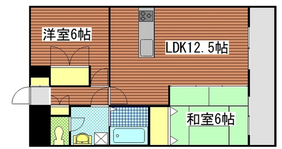 廿日市市宮内のマンションの間取り