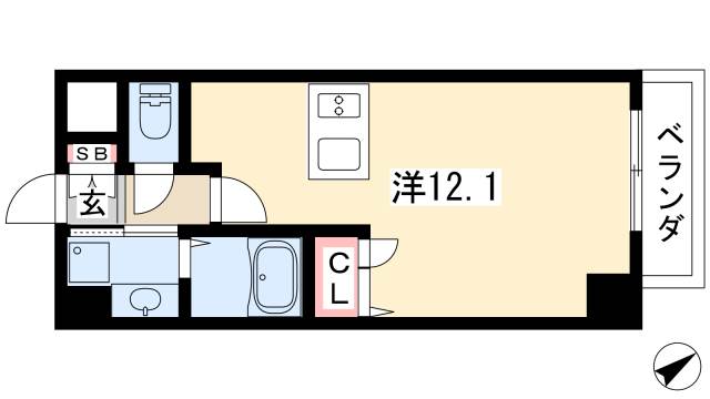 プレサンス東別院駅前コネクションの間取り