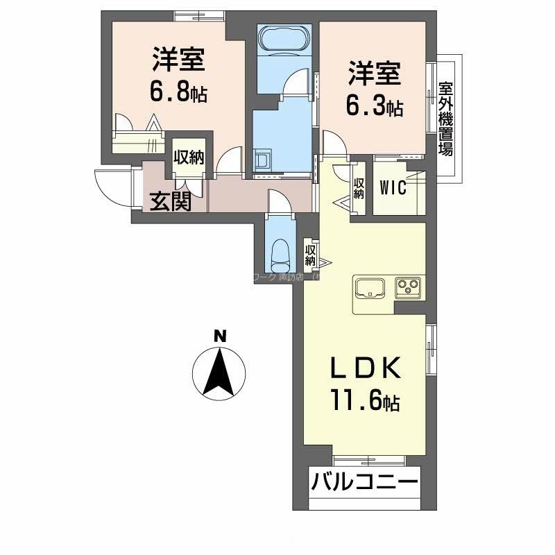 シャーメゾン春の宮の間取り