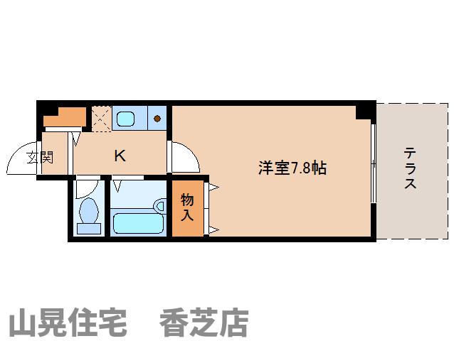 香芝市瓦口のマンションの間取り