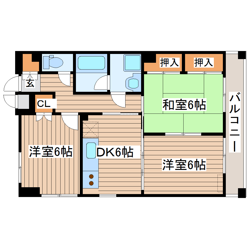 フレシール八木山の間取り