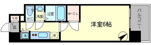 エスリード中之島ＳＯＵＴＨの間取り