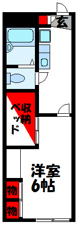 糟屋郡篠栗町大字尾仲のアパートの間取り