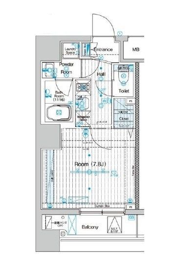 新宿区榎町のマンションの間取り