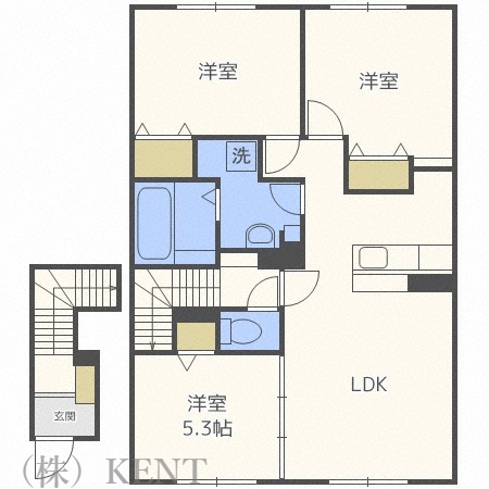 Ｄ－ｒｏｏｍ発寒の間取り