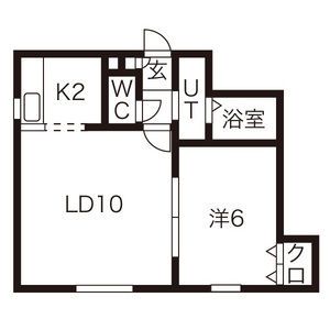 札幌市手稲区前田二条のアパートの間取り