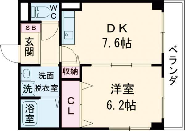 シンフォニィ駅前中央の間取り