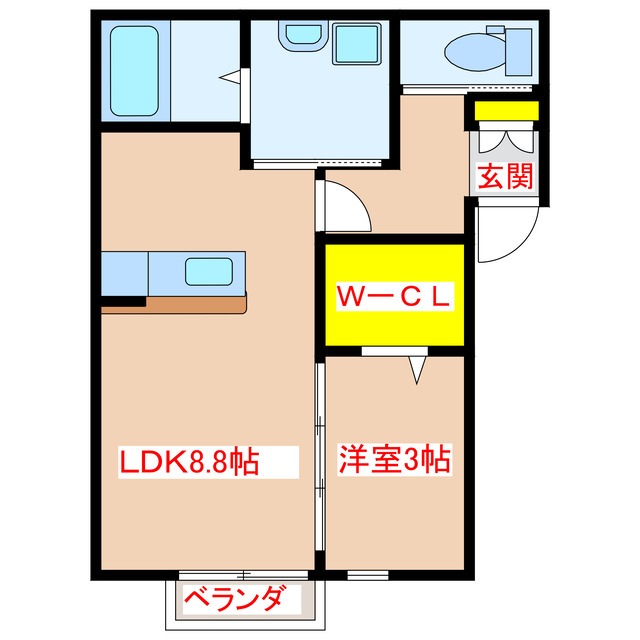 ハレクラニ川内　Ｂ棟の間取り