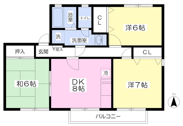 ミロワールＢの間取り