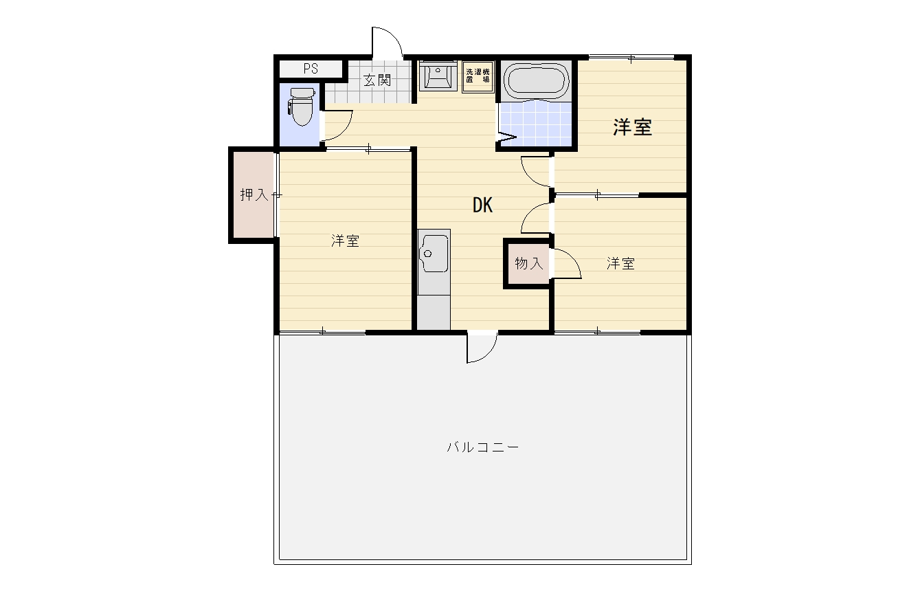 清水マンションの間取り