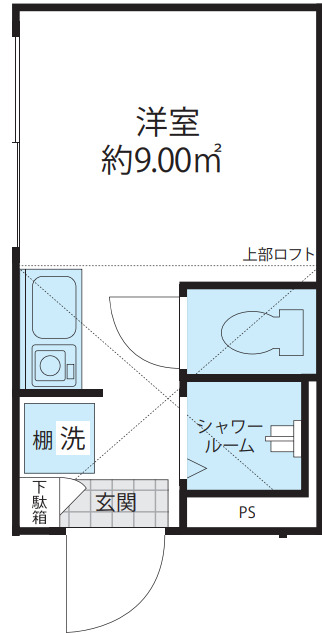 新宿区若葉のアパートの間取り