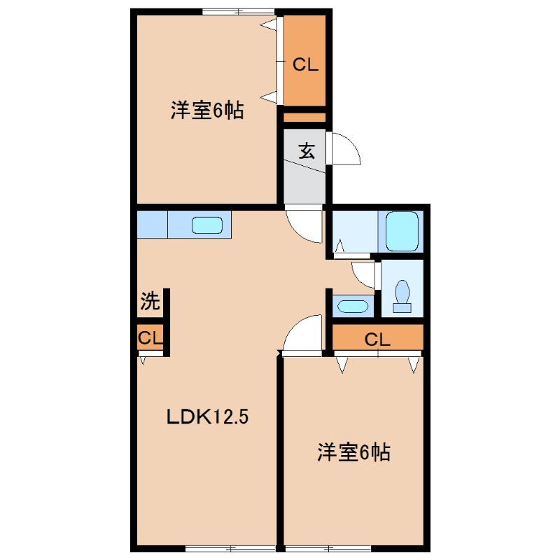 月見第2マンションの間取り