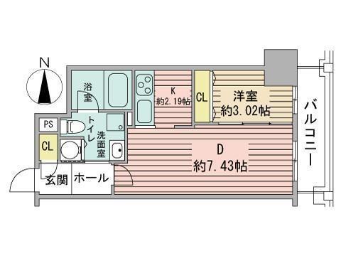 レジディア大通西の間取り