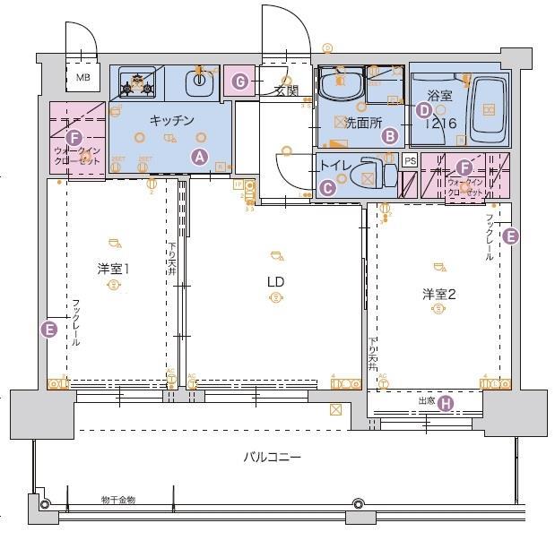 ＡＬＦＡＣＩＯ　ＳＯＵＴＨ　ＦＯＮＴＥの間取り