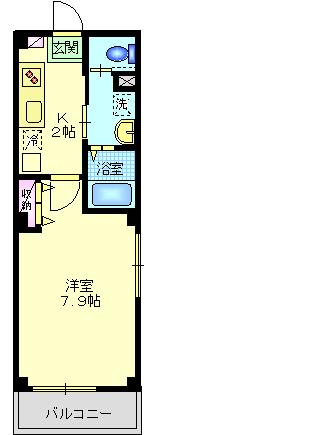 横浜市鶴見区矢向のマンションの間取り