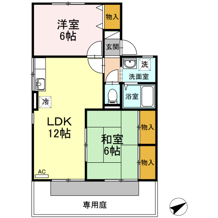 ファミール西京B棟の間取り