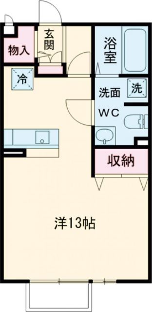 つくば市西大井のアパートの間取り