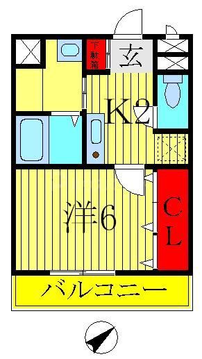 柏市富里のマンションの間取り