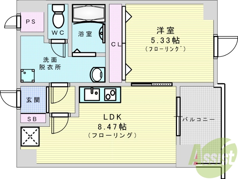 【ヴィヴァーチェ２番館の間取り】