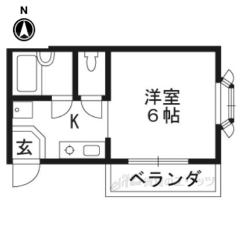 京都市伏見区白銀町のアパートの間取り