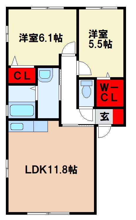 ピーチカーサCの間取り