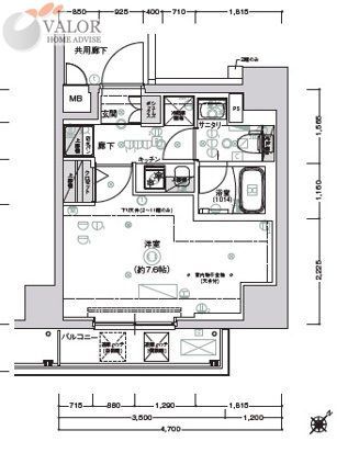 横浜市港北区新横浜のマンションの間取り