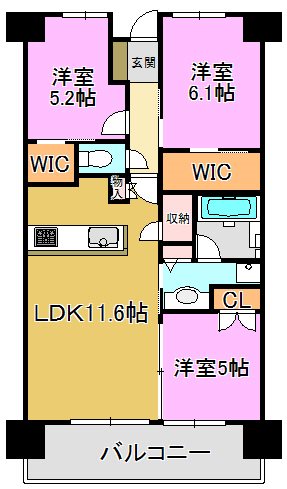 シティテラス神崎川の間取り