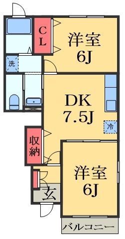 四街道市和良比のアパートの間取り