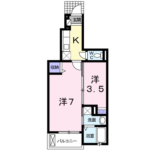 サンリット・オークIV　103号室の間取り