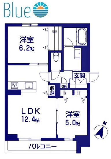 鎌倉市坂ノ下のマンションの間取り