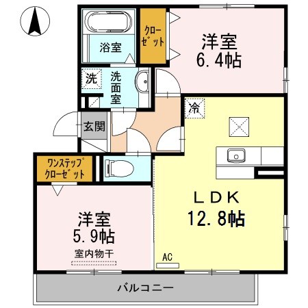 名古屋市守山区幸心のアパートの間取り