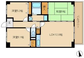 尼崎市西立花町のマンションの間取り