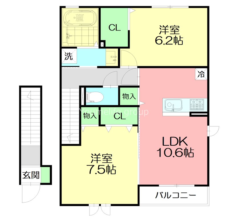 セレスティンワールC棟の間取り