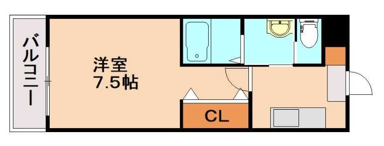 福岡市博多区寿町のマンションの間取り