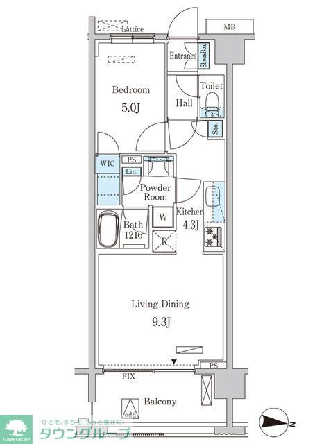 大田区東矢口のマンションの間取り