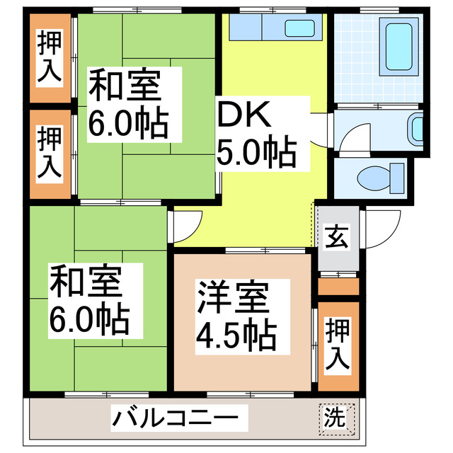 江前マンションの間取り