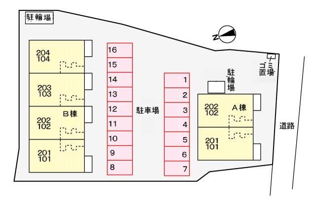 その他共有部分　駐車場配置図