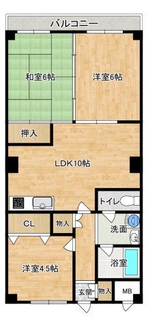 リバティ勝原の間取り
